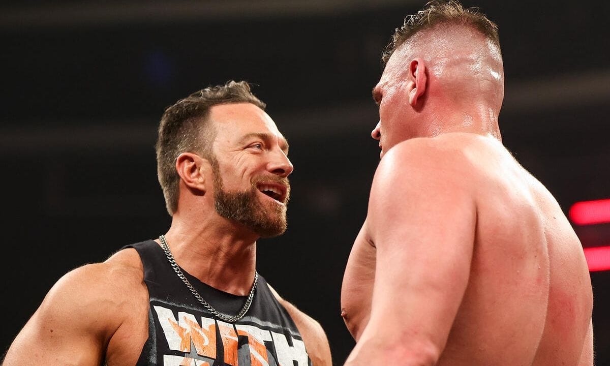 WWE superstar, LA Knight and Gunther on Monday Night RAW. [Photo credit: WWE.com]