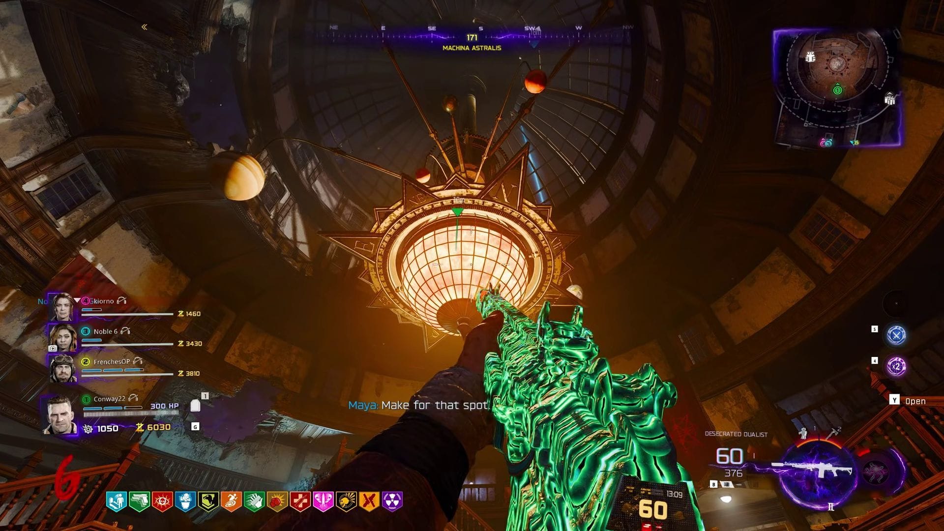 Use the compass underneath the Sun in Astra Malorum (Image via Activision || YouTube/@@MrRoflWaffles)