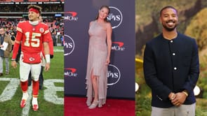 [In Pics] Patrick Mahomes’ mom Randi shares fangirl moment with Sinners star Michael B. Jordan during NYC trip