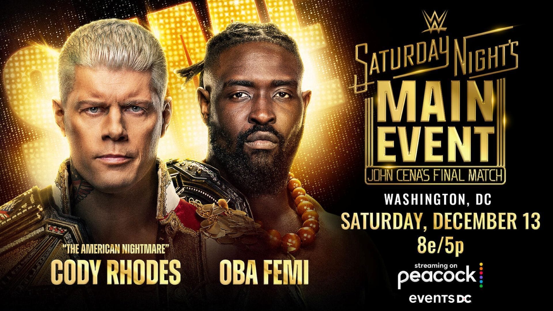 Cody Rhodes battles Oba Femi at Saturday Night