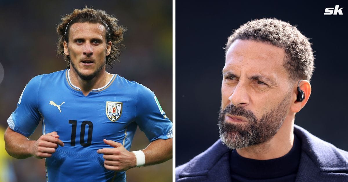Diego Forlan (right) &amp; Rio Ferdinand (left) - All images from Getty