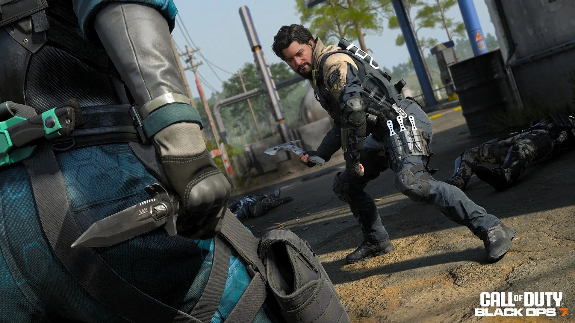 Con dao đạn đạo bằng gậy và đá trong Black Ops 7 (Hình ảnh qua Activision)