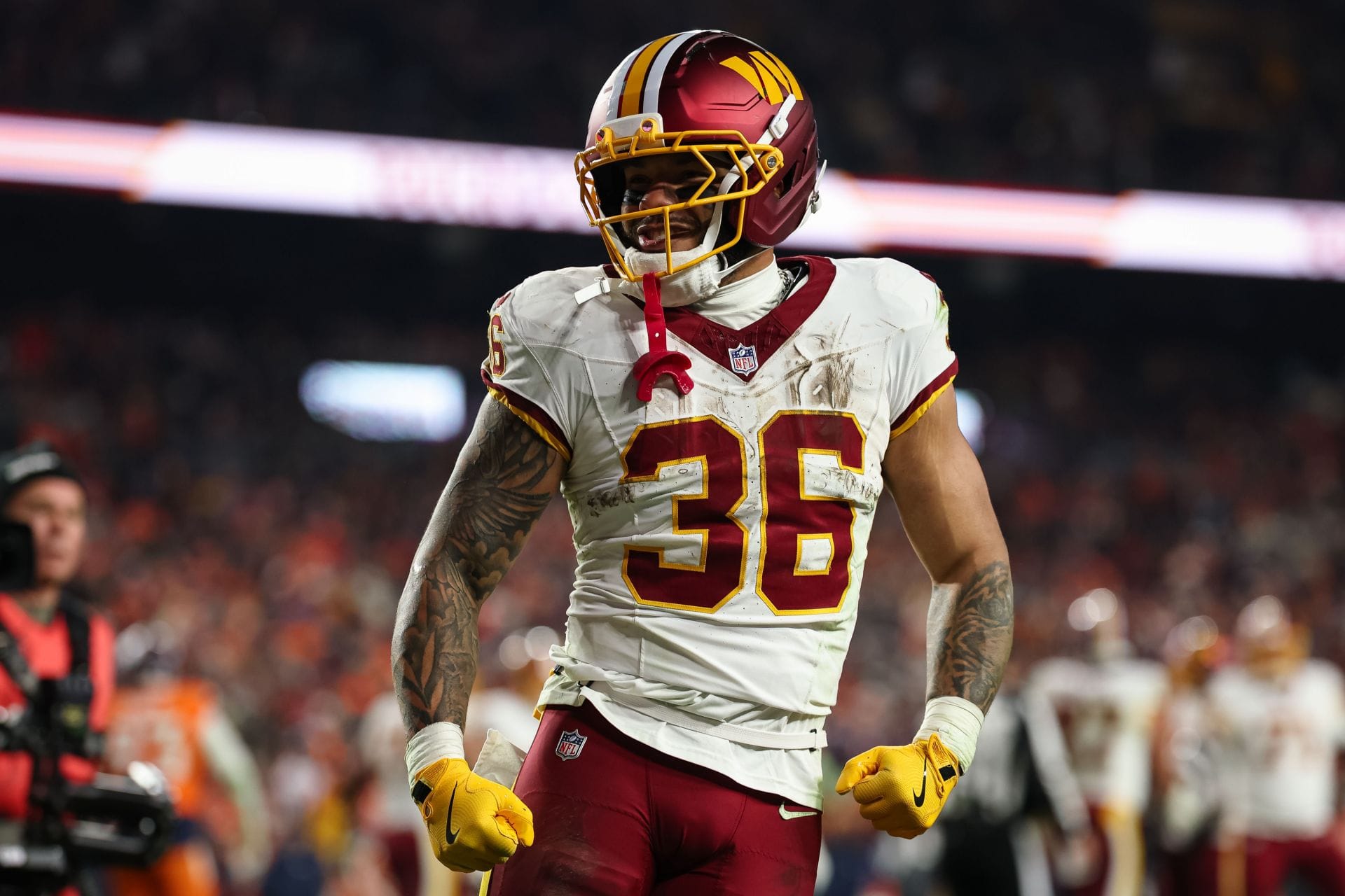 Chris Rodriguez Jr. at Denver Broncos v Washington Commanders - NFL 2025 - Source: Getty