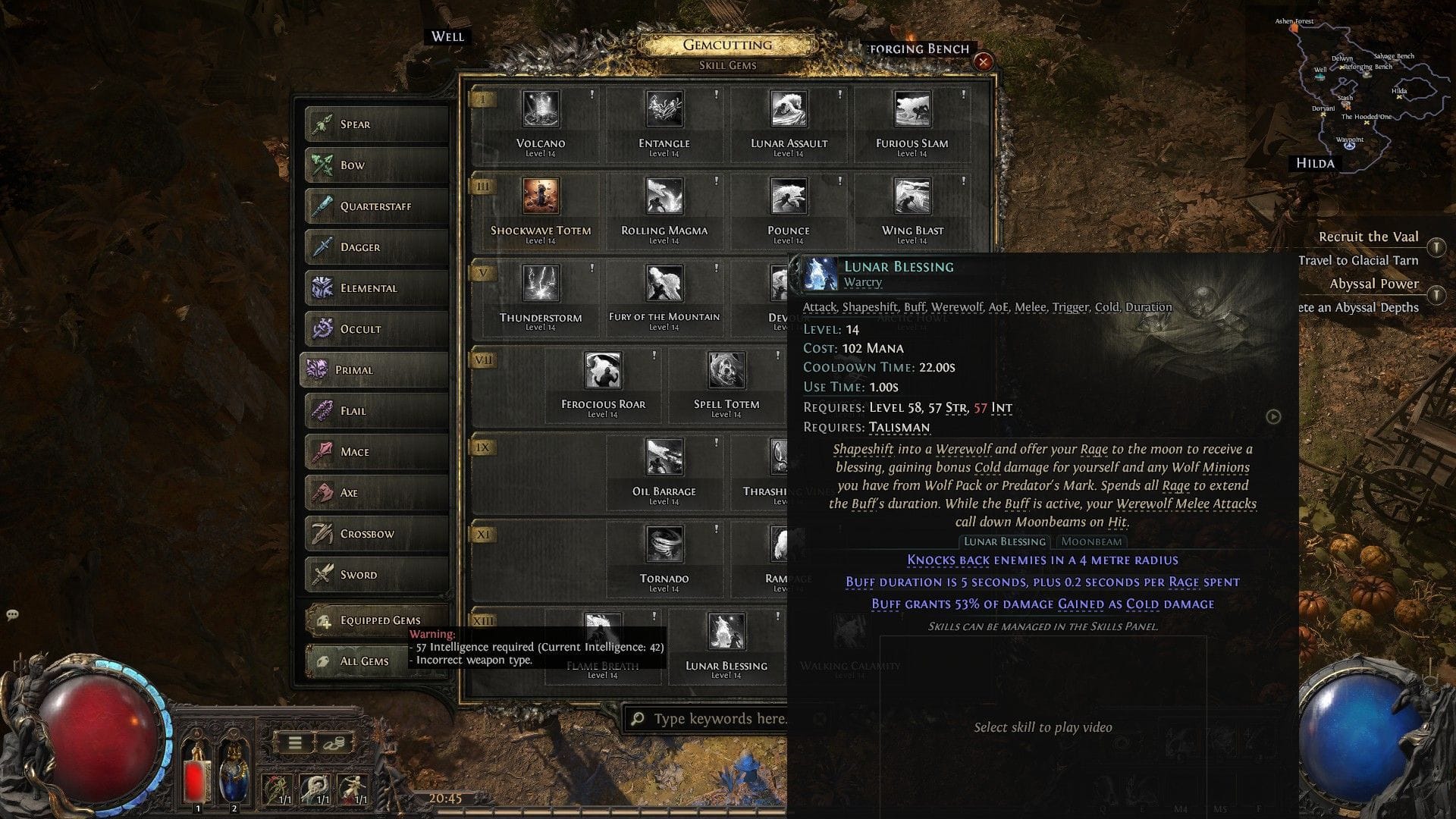 Transform into a Lunar Werewolf with Lunar Blessing (Image via GGG)