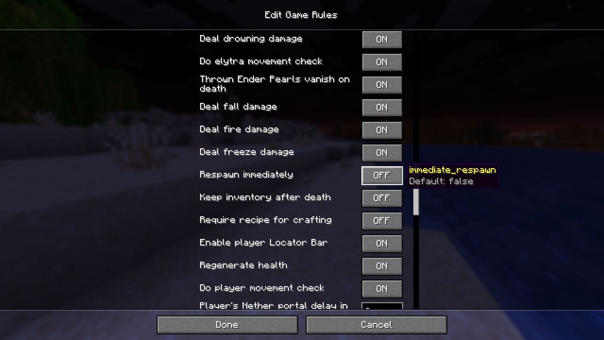 Po smrti se můžete okamžitě znovu objevit a přeskočit obrazovku smrti (Obrázek přes Sportskeeda Gaming || Mojang Studios)