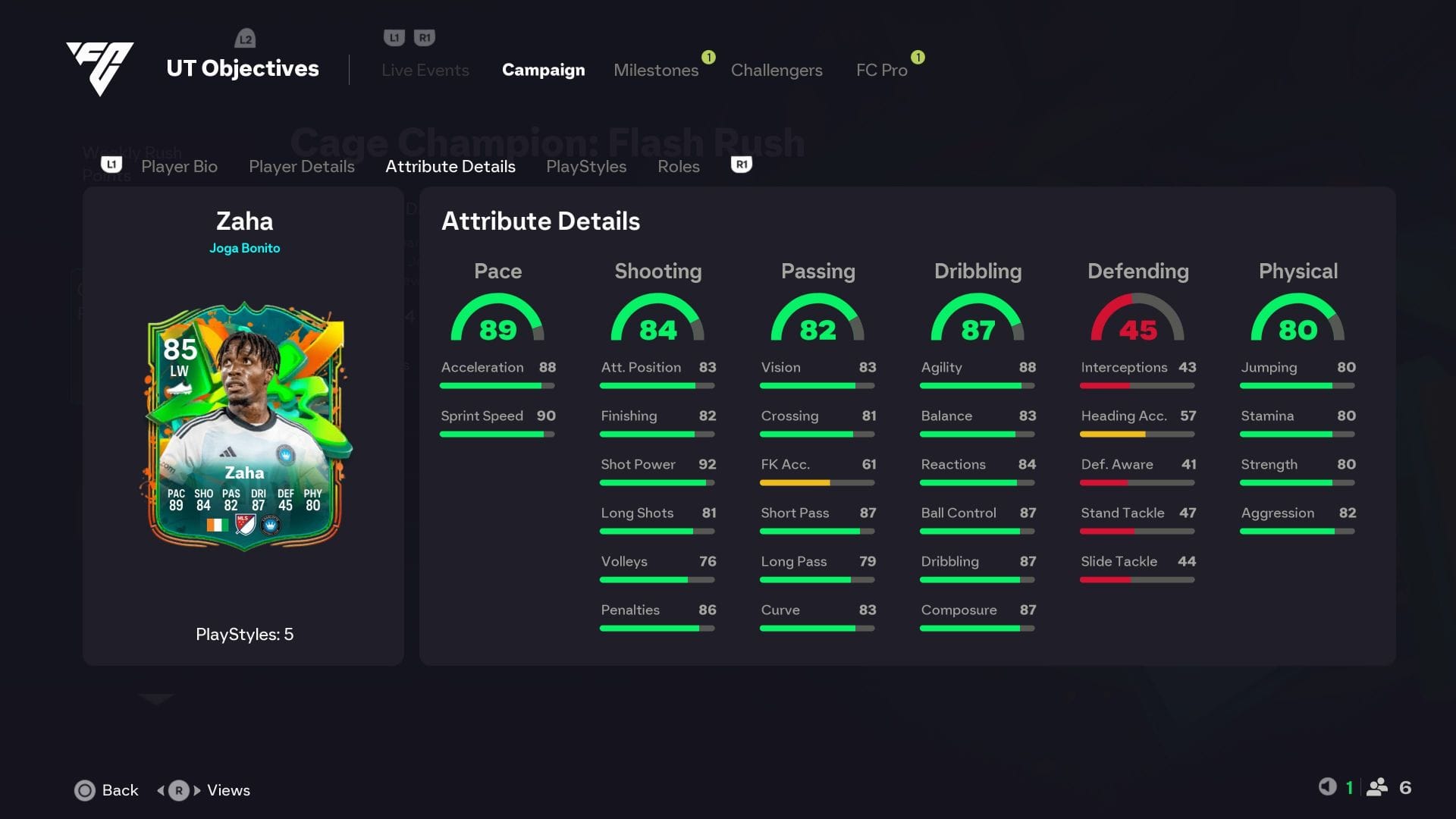 The stats (Image via EA Sports)