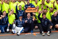 Carlos Sainz, Alexander Albon, and Williams Team Principal James Vowles at Baku - Source: Getty