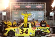Layne Riggs after the NASCAR Truck Series race at Bristol Motor Speedway. Source: Getty