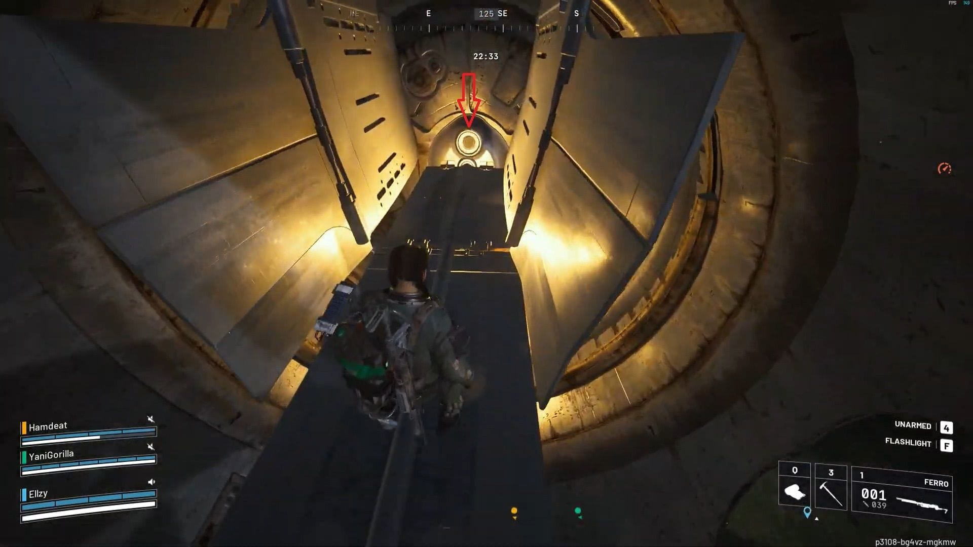 Deforester Husk loot location is marked with the red arrow (Image via Embark Studios)