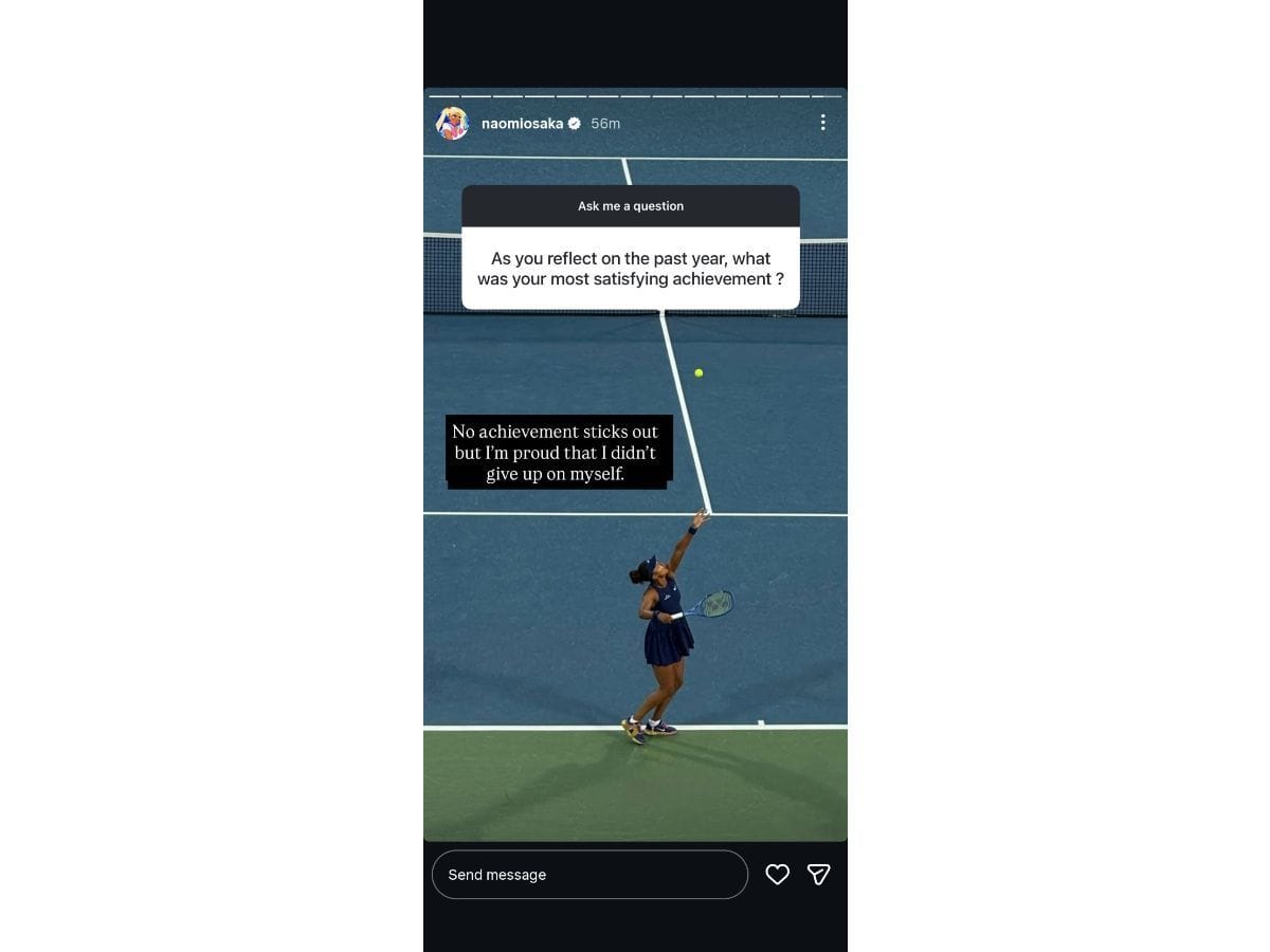 Osaka's Instagram story