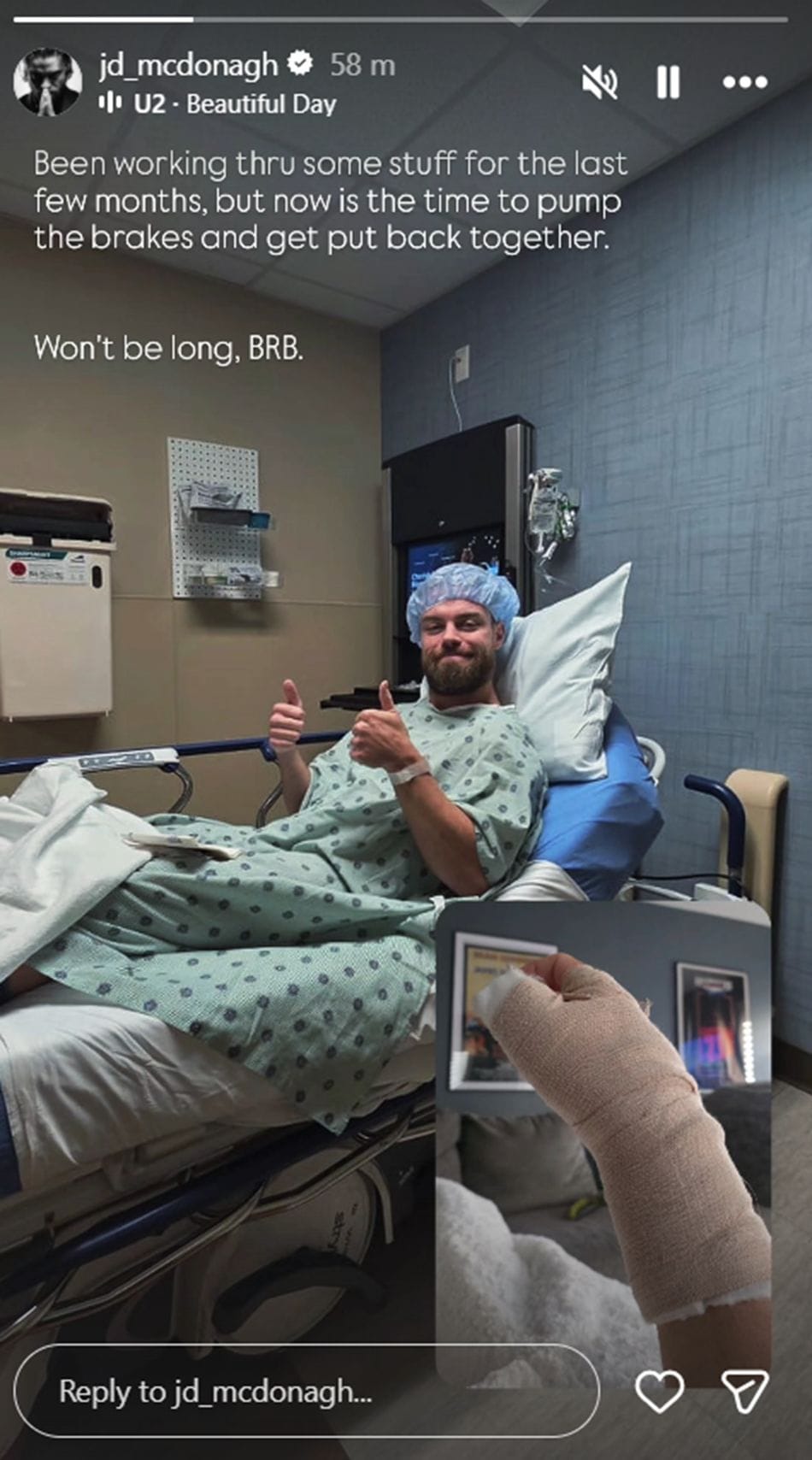 JD McDonagh broke the news on social media