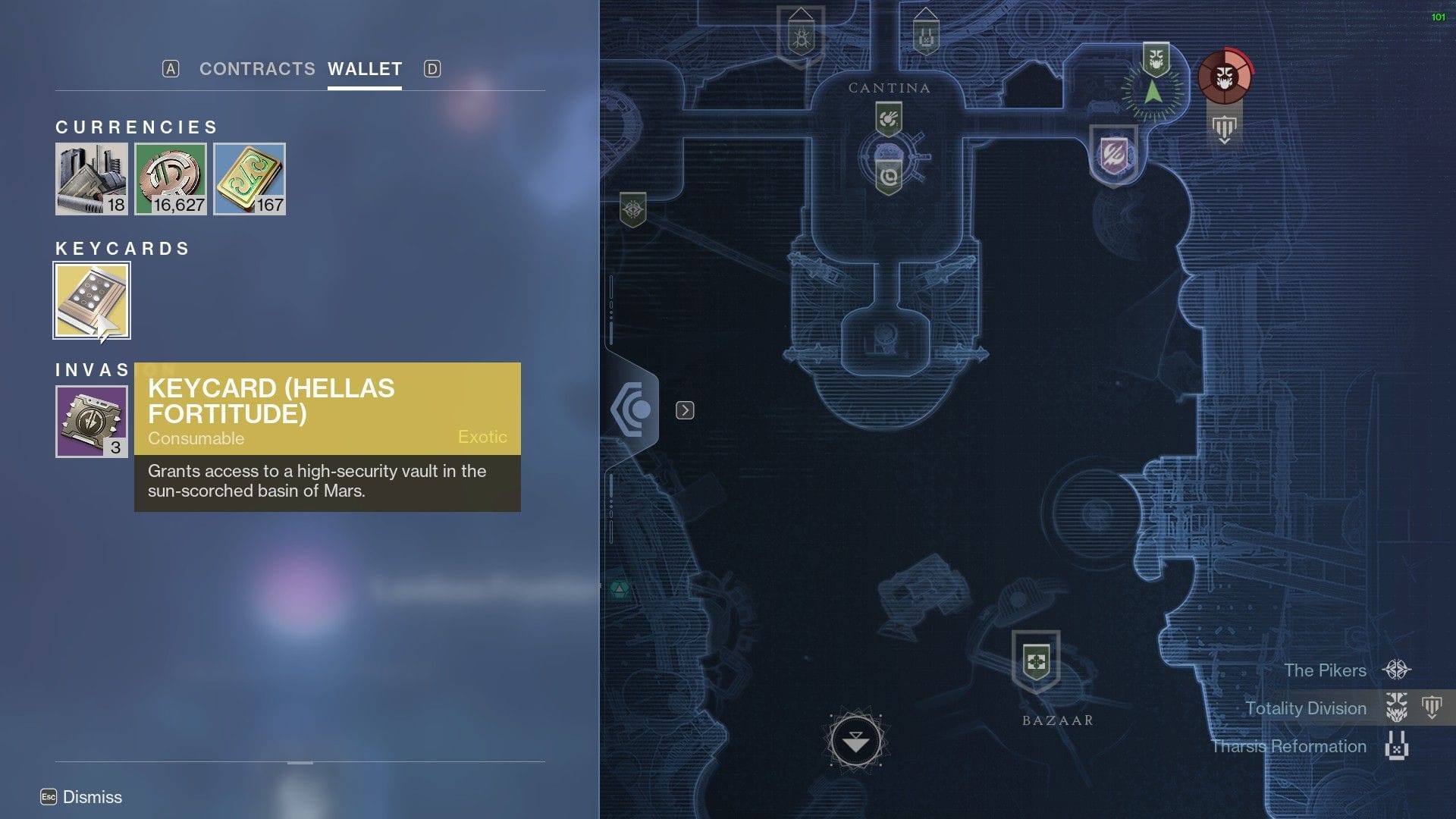 Exotic Keycard and location in Destiny 2 (Image via Bungie) 