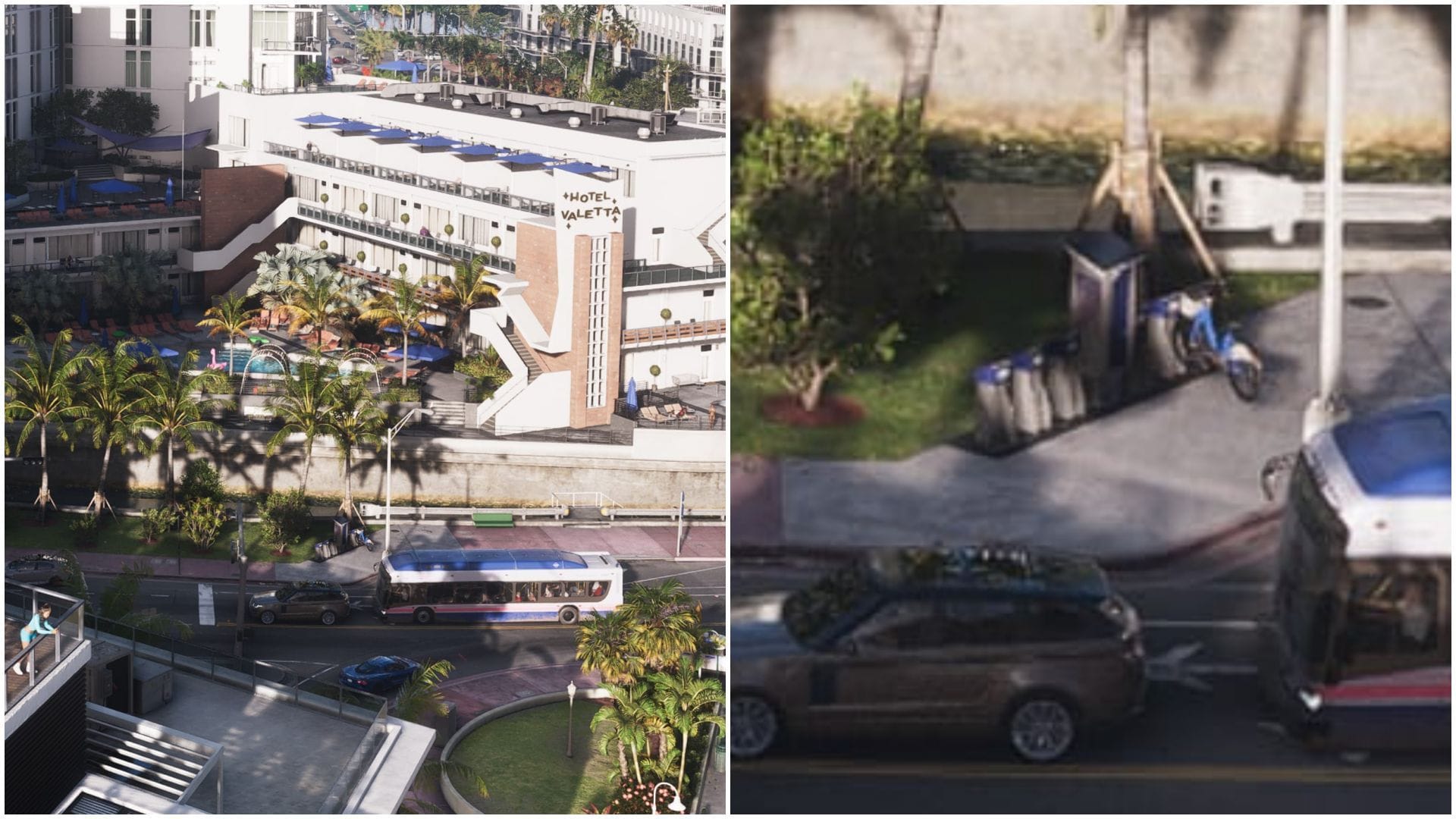 Public bicycle stand visible in one of the screenshots (Image via Rockstar Games)