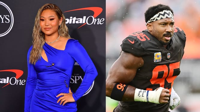 [PICS] Myles Garrett's GF Chloe Kim poses in open pants look while dropping scenic vacation snaps