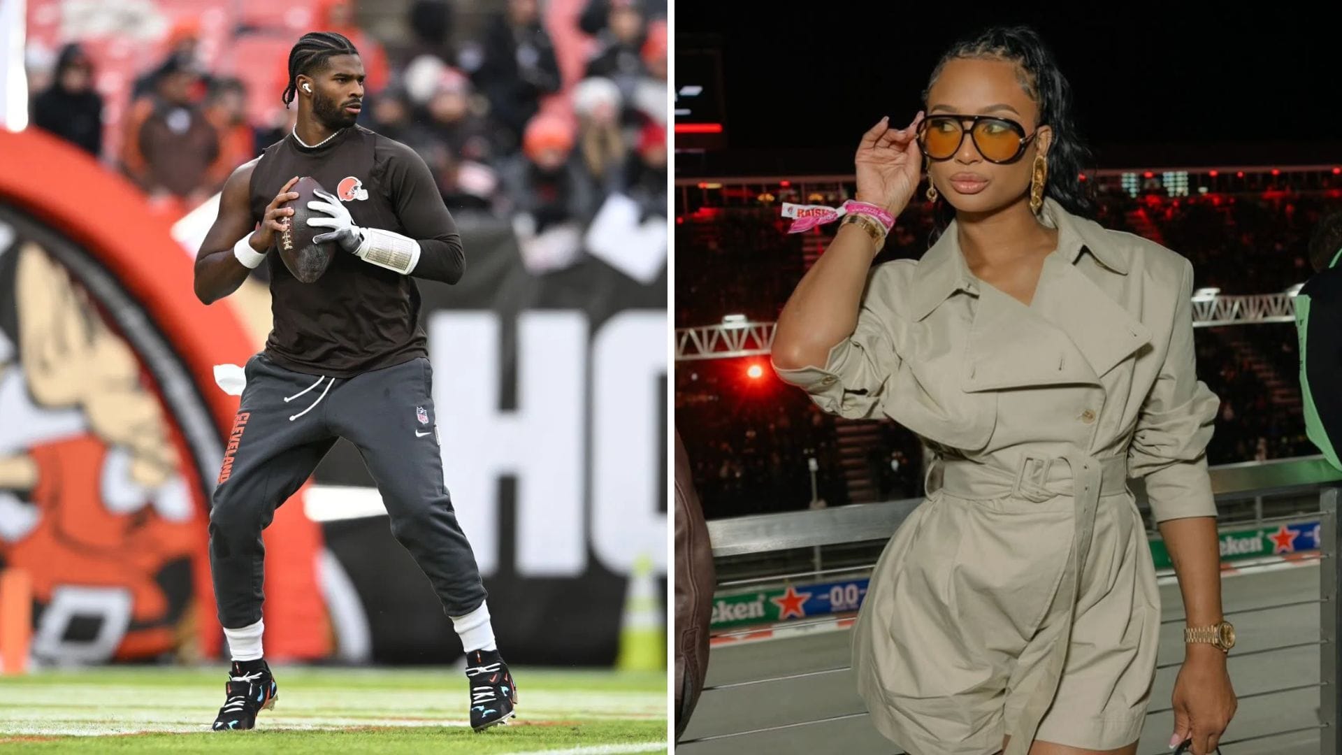 Shedeur Sanders and Kayla Nicole (Credits: Getty and Instagram)