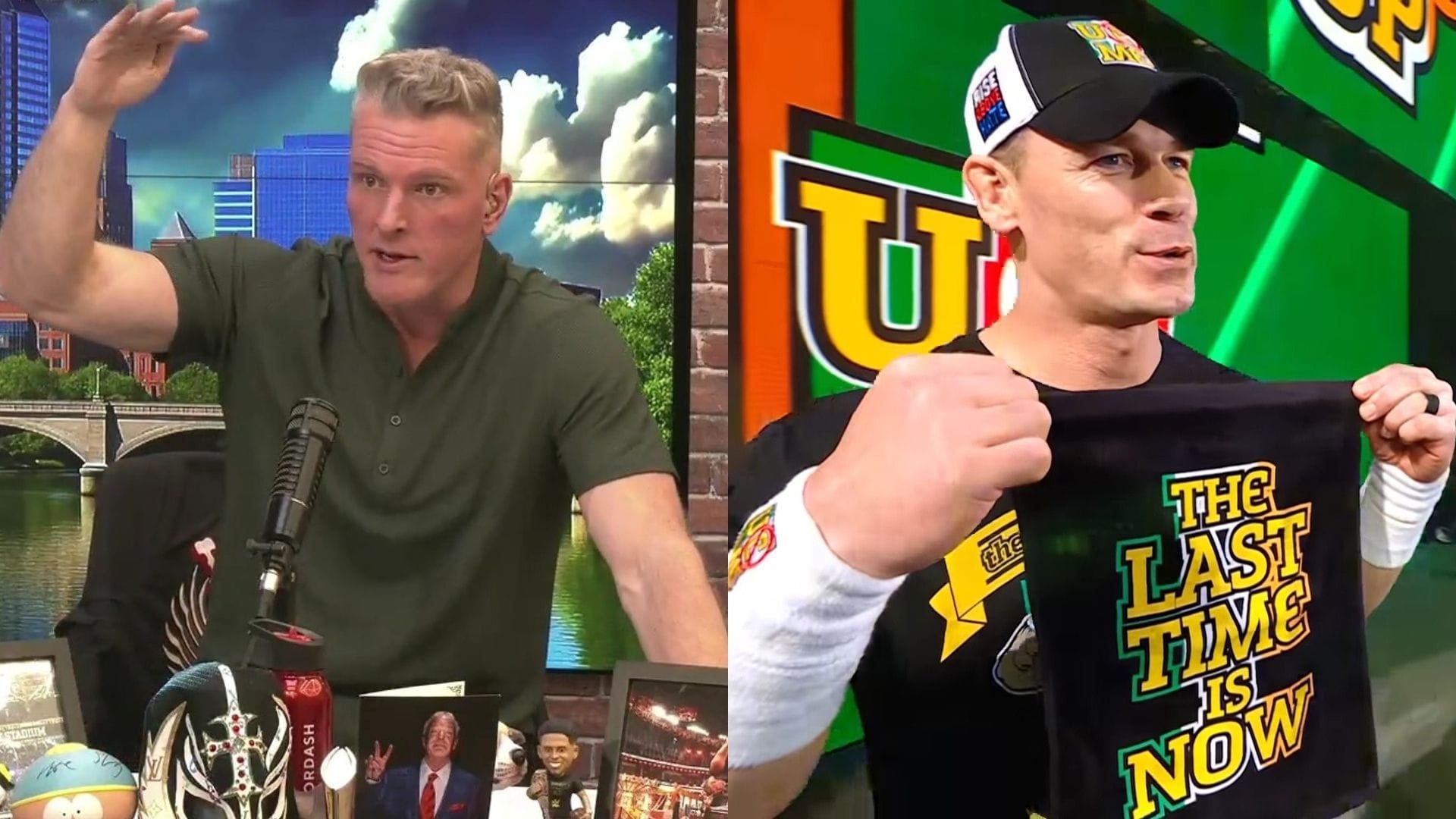 Pat McAfee and John Cena (Images via Pat