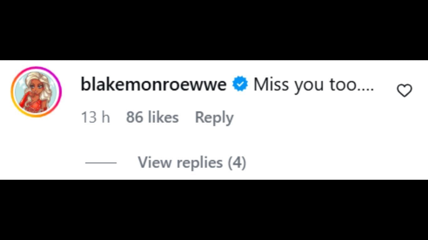 Blake&#039;s comment [ Screenshot taken from Instagram]