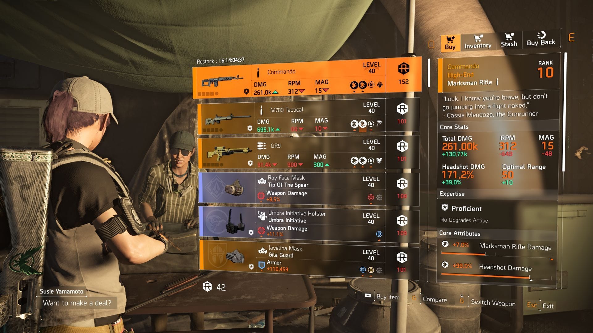 The Division 2 vendor at DZ East (Image via SK Gaming || Ubisoft)
