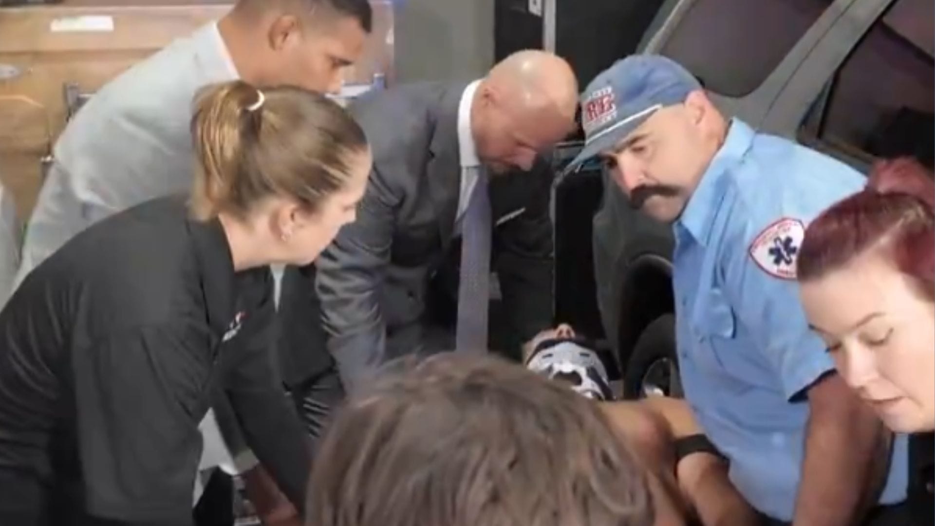 He needed help (Credit: WWE.com)