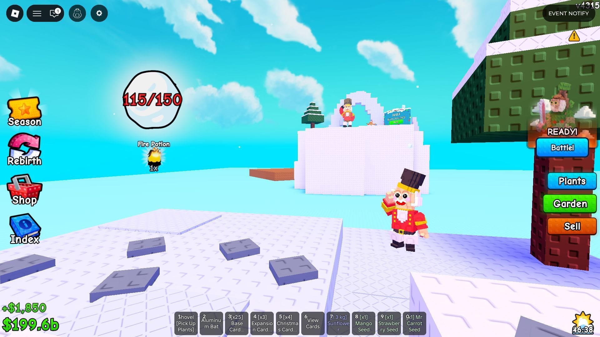 Building the Snow Bridge (Image via Roblox)