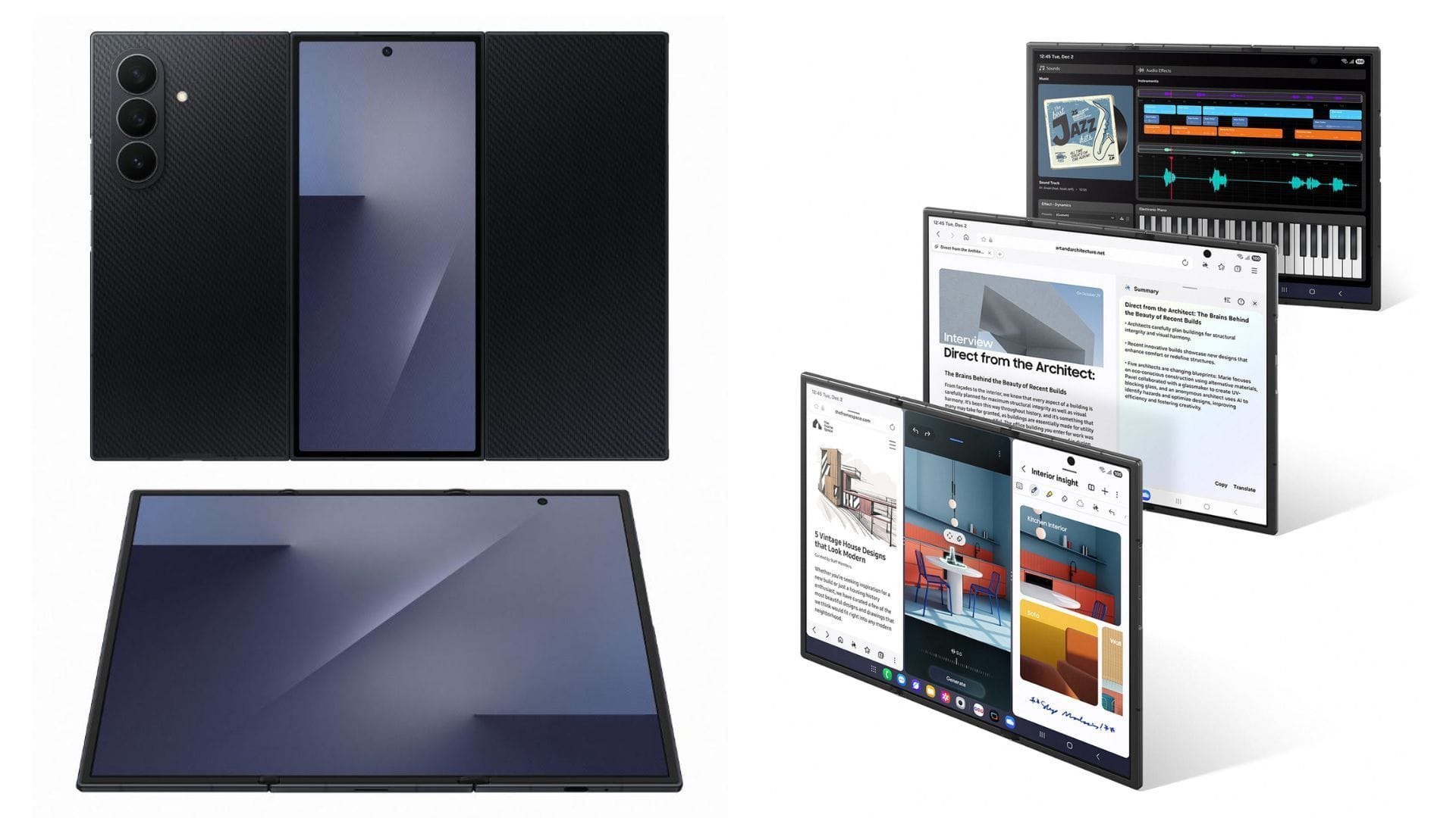 The Samsung Galaxy Z TriFold features a stunning triple-folding design (Image via Samsung)