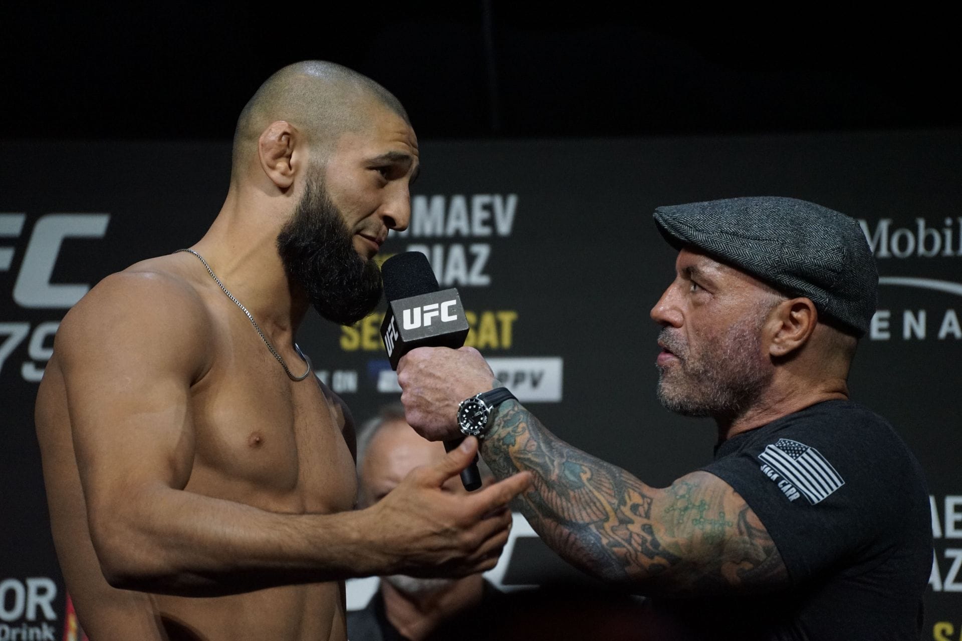 Joe Rogan shares honest take on Khamzat Chimaev moving up to light heavyweight, lauds UFC star's wrestling skills