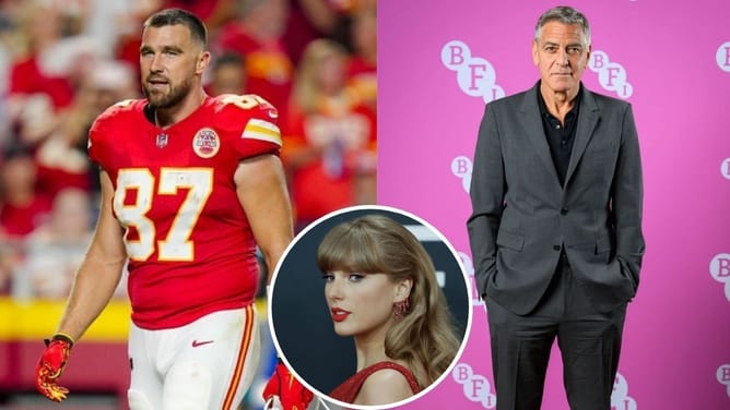 Travis Kelce teases “epic” moments with Taylor Swift on ancient Ice Age-formed lake as George Clooney jokingly flexes his iconic villa on shoreline