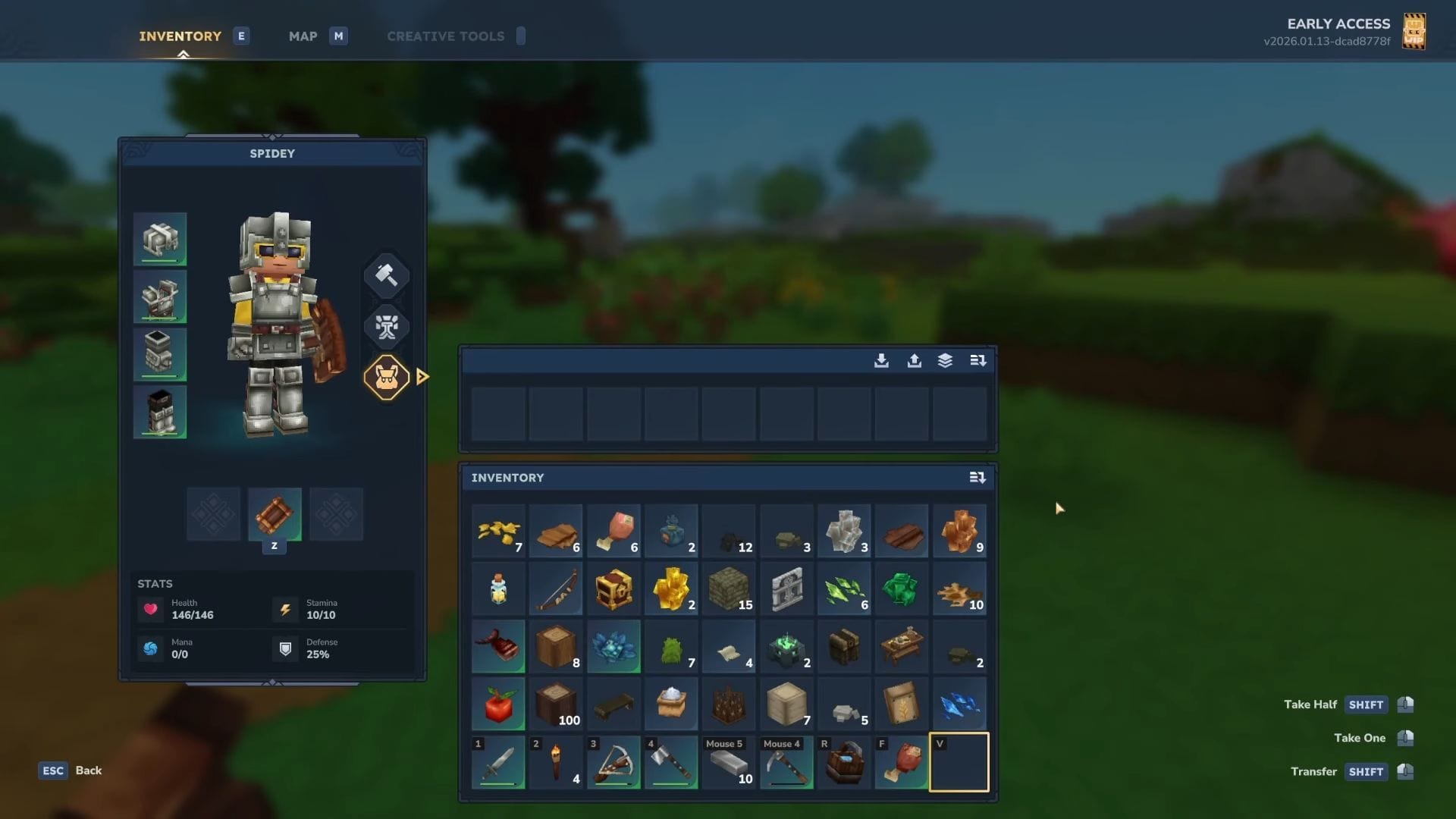 A Backpack increases inventory slots in Hytale (Image via Hypixel Studios || YouTube/@SoulSpider)
