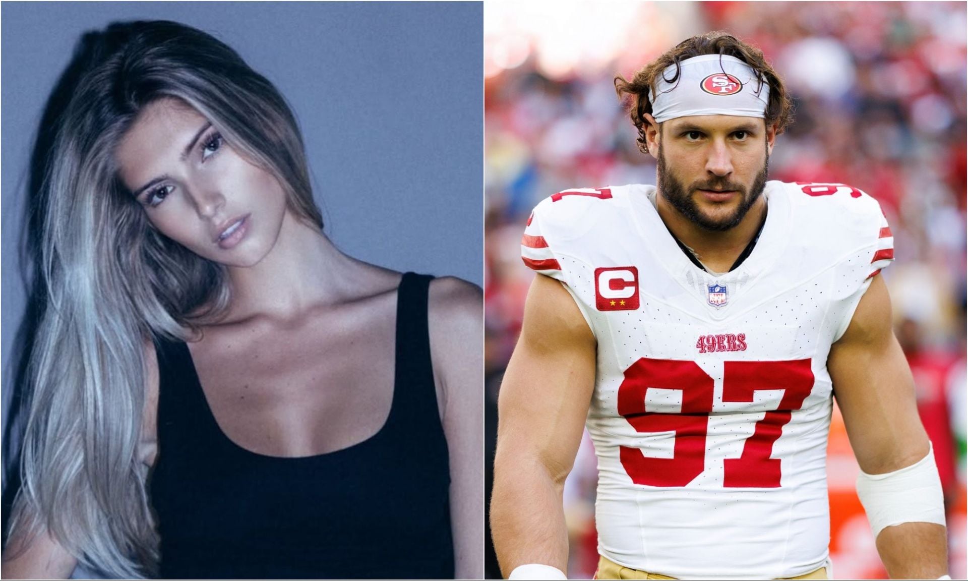 Nick Bosa's GF Ella Ailiff stuns in black crop top and cowboy boots ...
