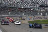 No. 10 Acura Dpi of Ricky Taylor leads the field in the Rolex 24. Source: Getty