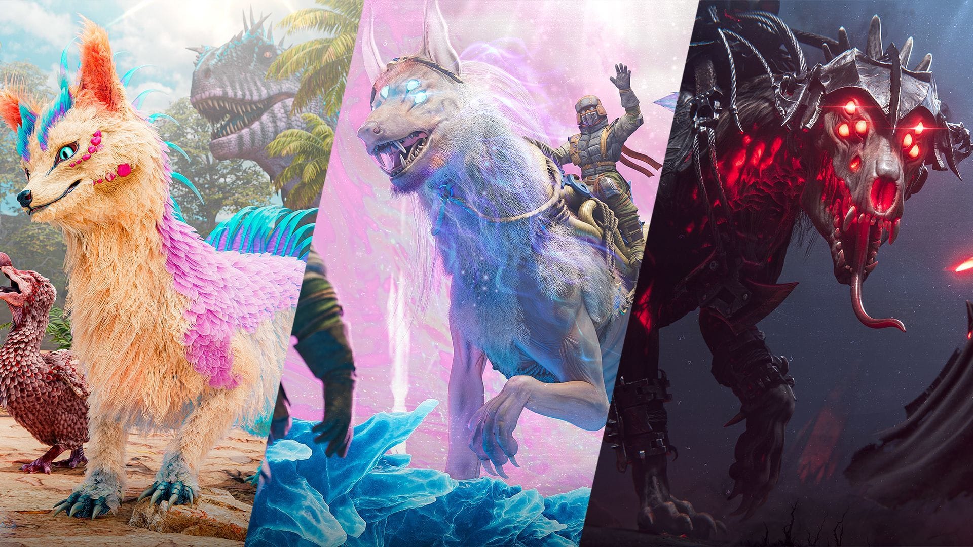 Veilwyn can transform into a powerful creature of either light or dark power (Image via Studio Wildcard)