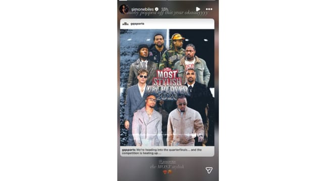 Biles shared the news of her husband's style recognition.   (Credit: @simonebiles)