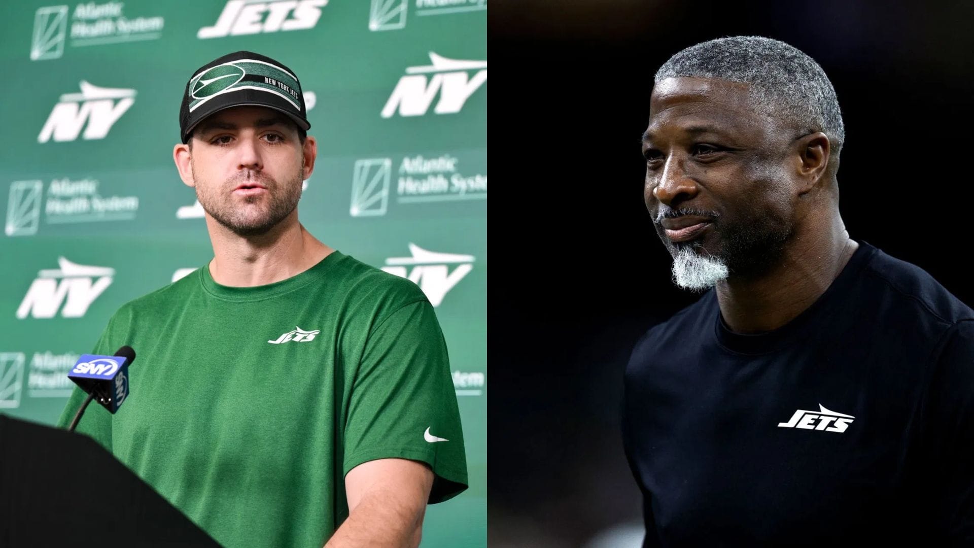 Aaron Glenn has fired OC Tanner Engstrand - via Imagn and Getty/CMS