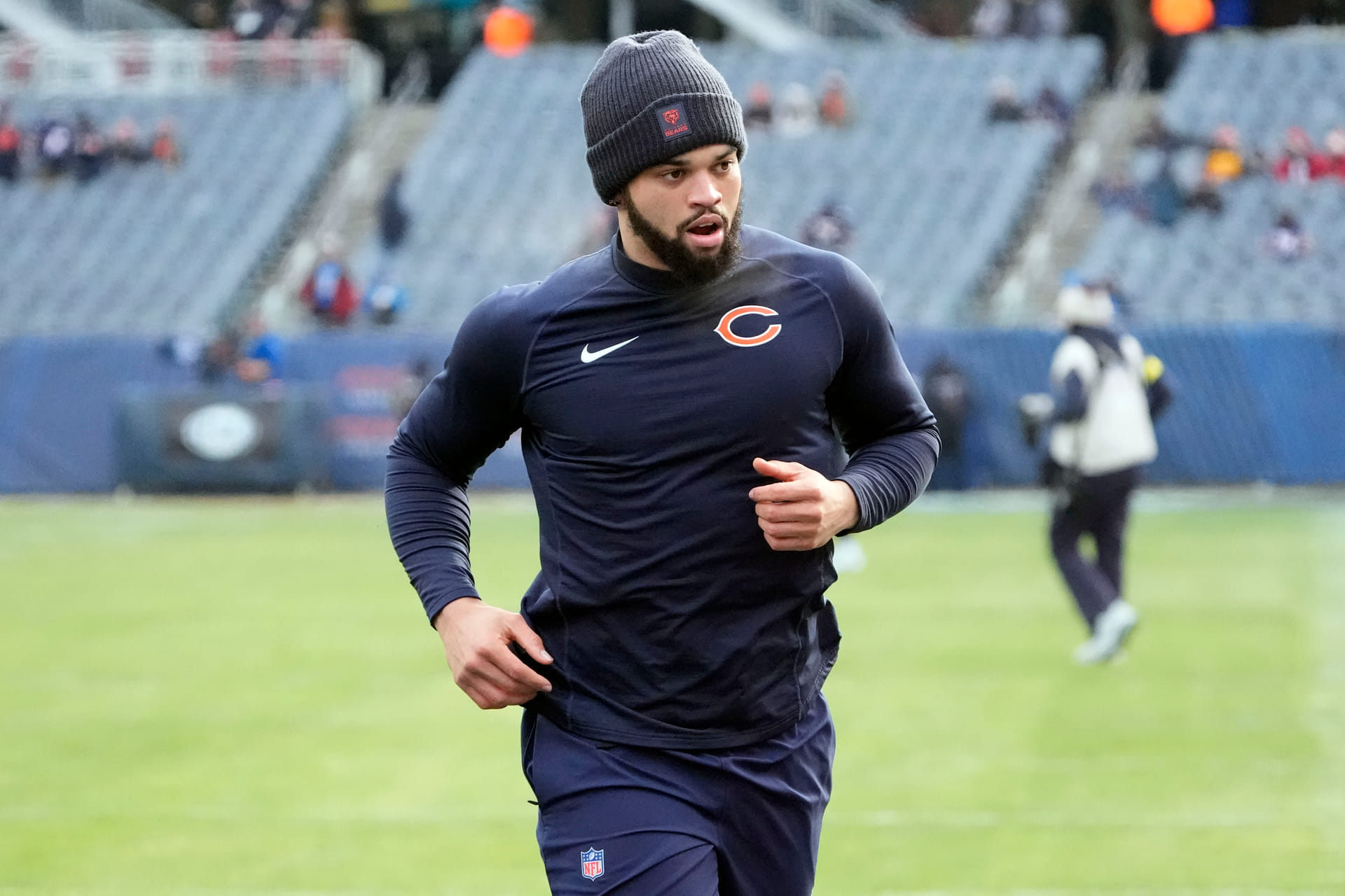 caleb williams green dress Caleb Williams rolling up to US bank Stadium with a sus fit. The fashion  obsessed play caller showed up holding a cup of matcha, with a matching  matcha dress, purse, and nails. No wonder the bears