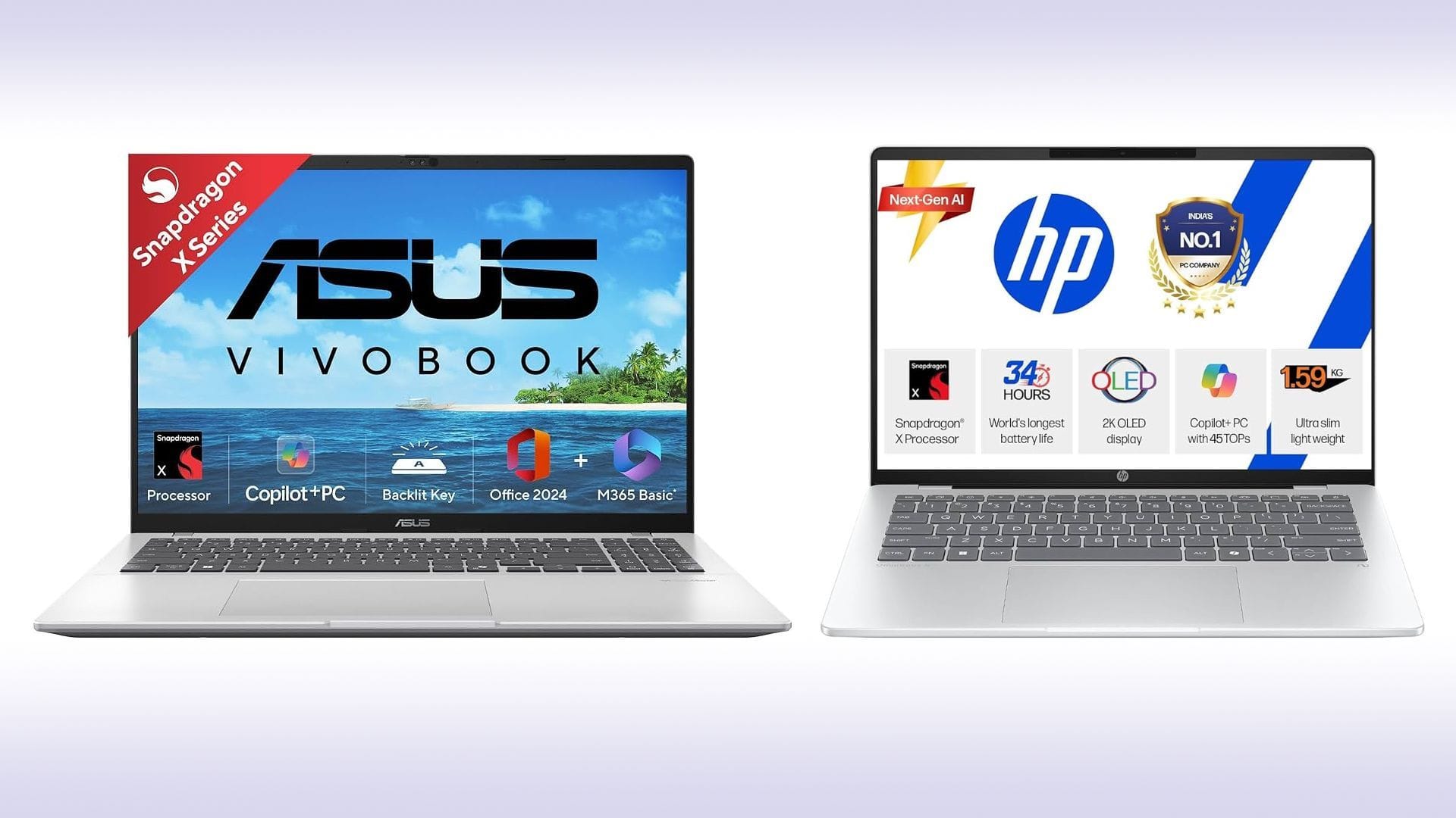 ASUS Vivobook 16 vs HP OmniBook 5: Which is the better Snapdragon laptop?