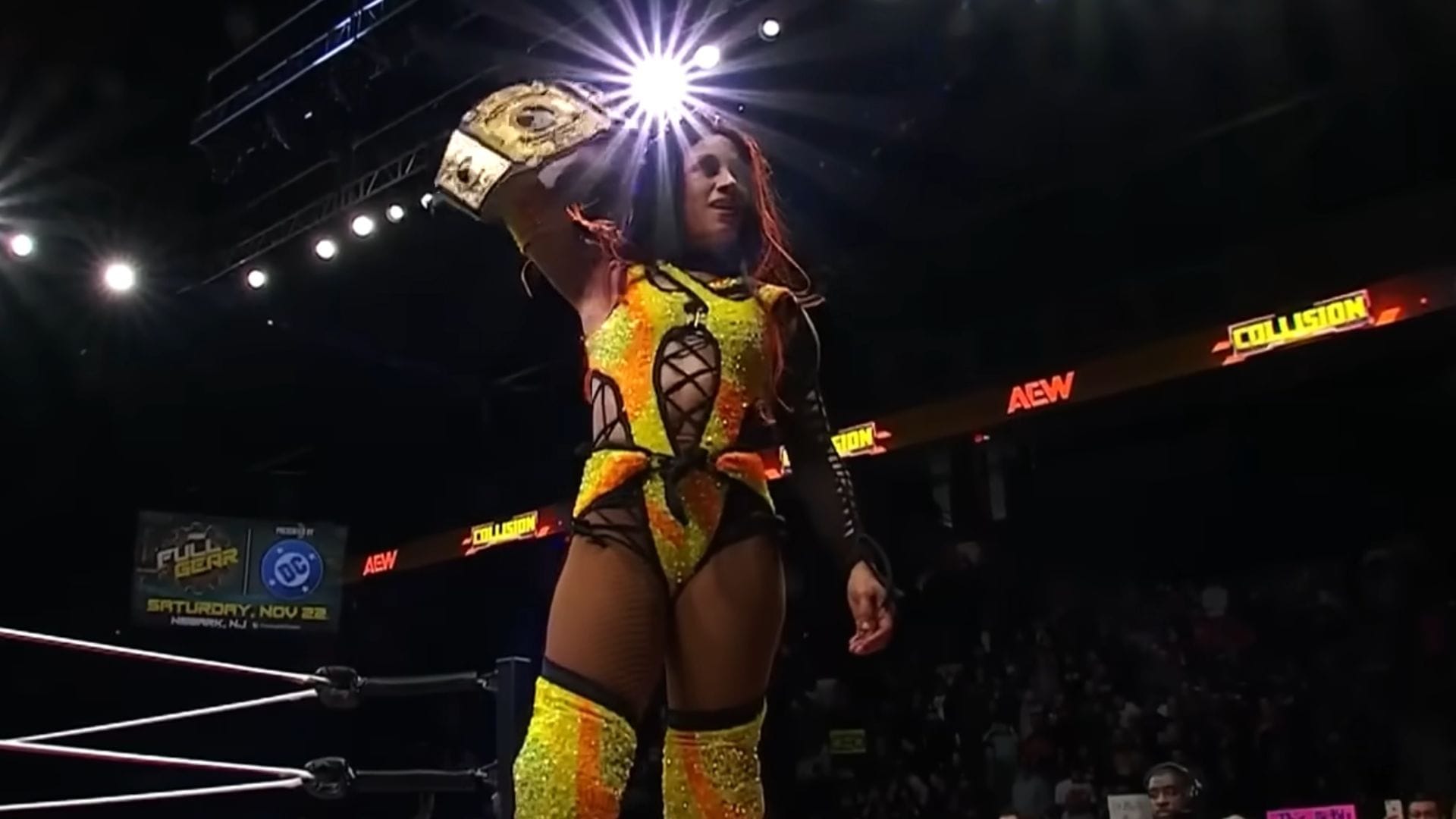 Willow Nightingale beats Mercedes Mone for the TBS Title (Source: AEW on YouTube)