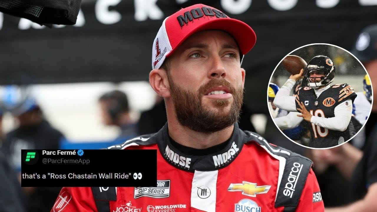 “Ross Chastain wall ride”: Fans compare Caleb Williams' moment of brilliance against Rams to Trackhouse star’s Hail Melon