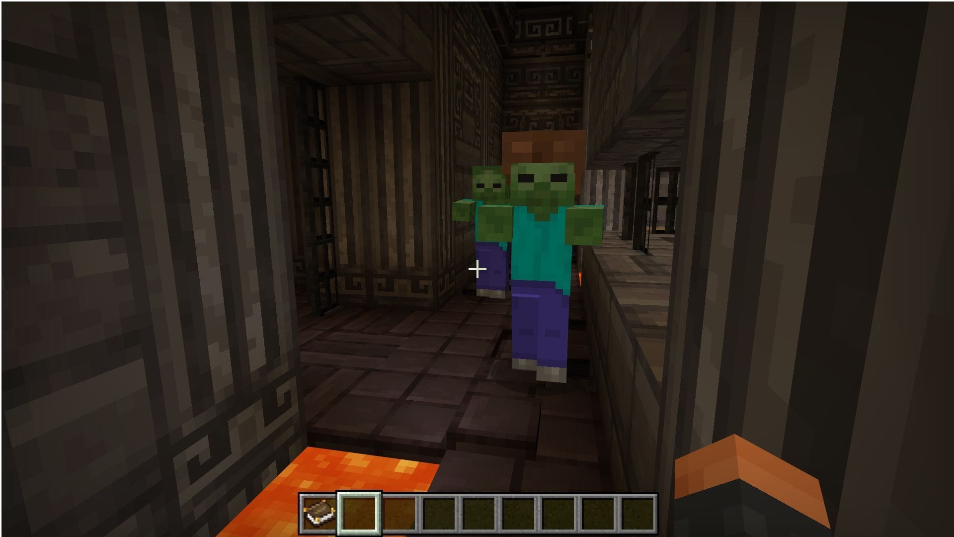 Battle powerful mobs and clear the dungeons in the Minecraft Mounts of Mayhem: Dungeon Descent add-on (Image via Sportskeeda Gaming || Mojang Studios)