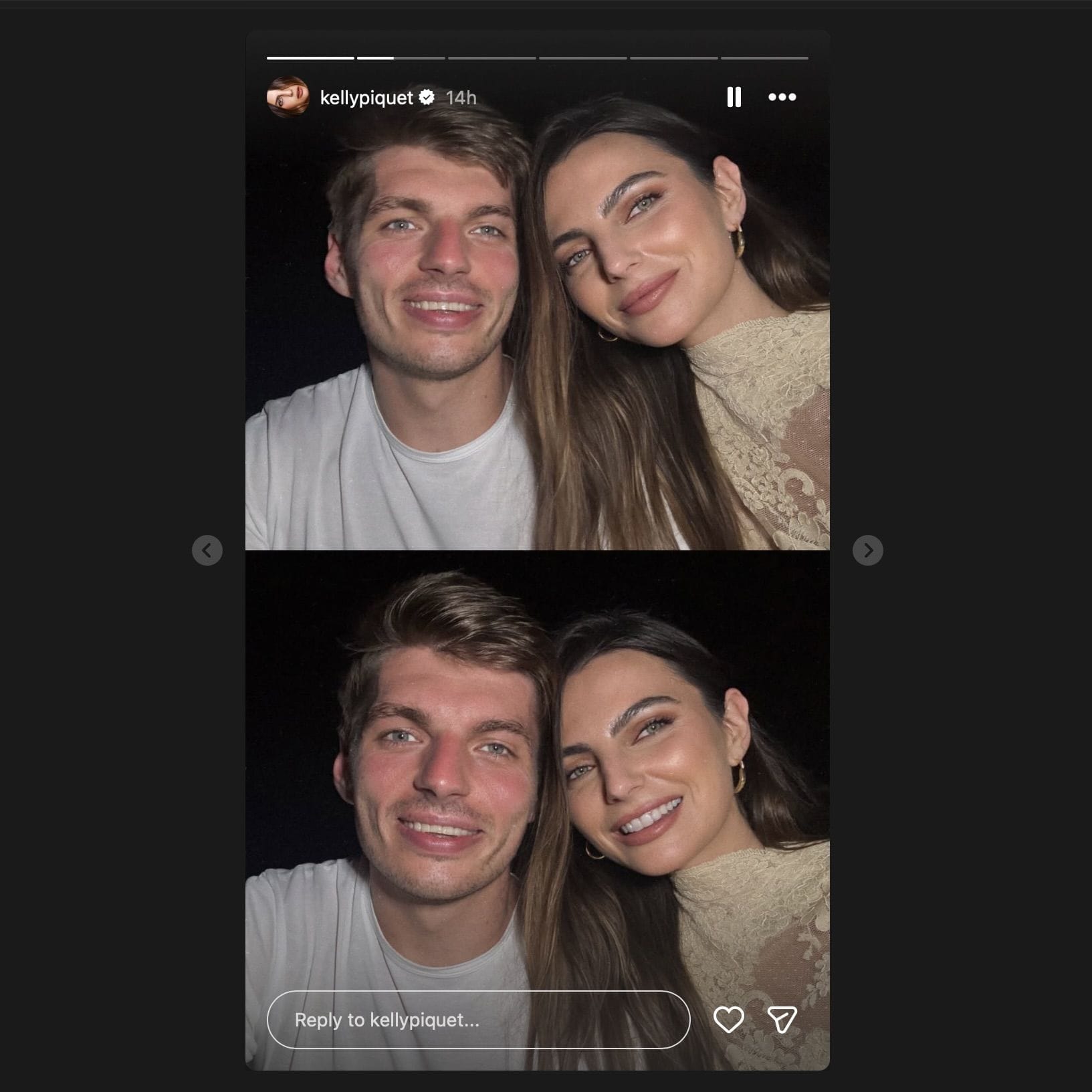 Screen grab from Kelly Piquet's Instagram story [via Instagram/@kellypiquet]