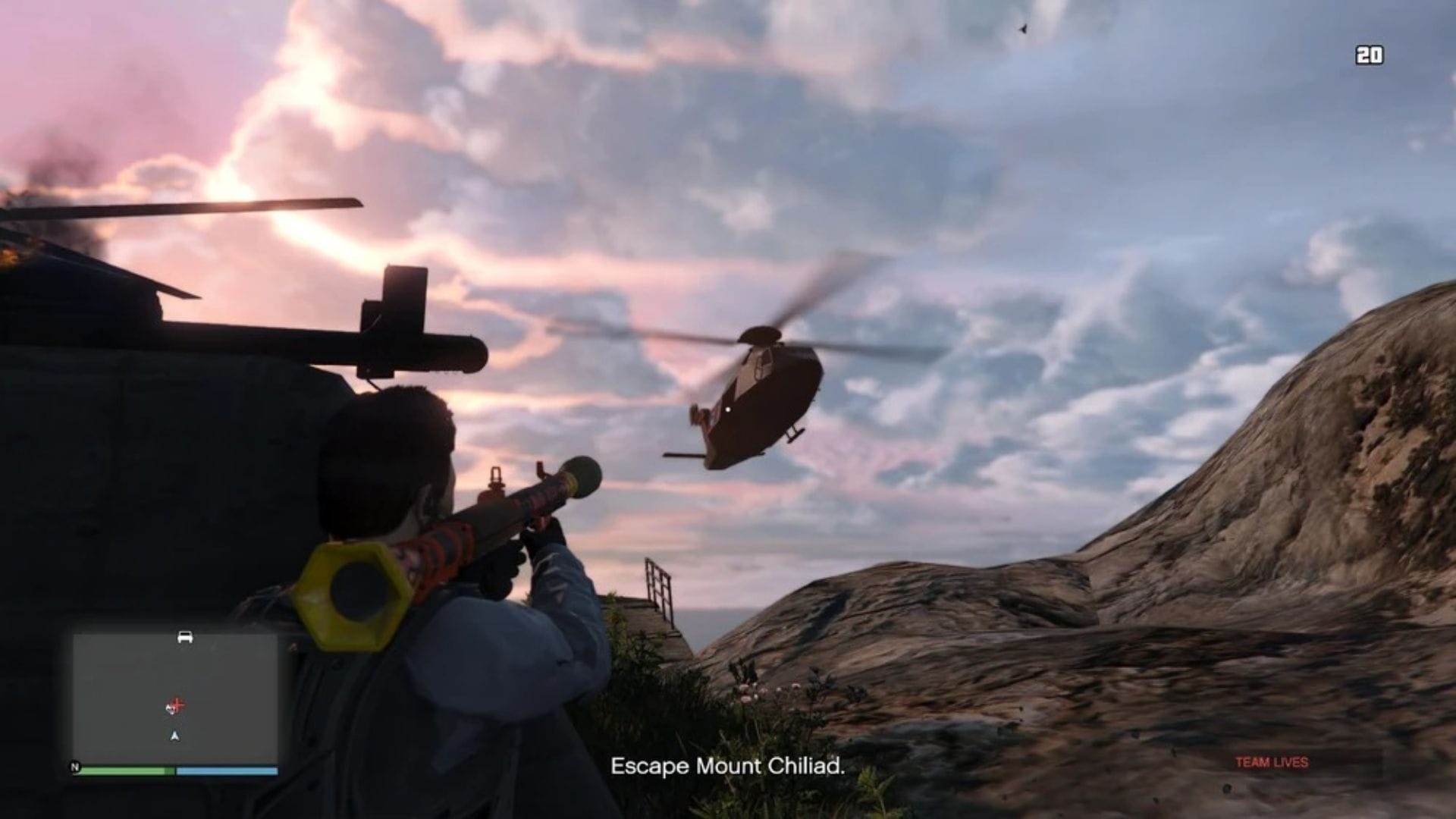 Use RPG or Railgun to take down choppers quickly