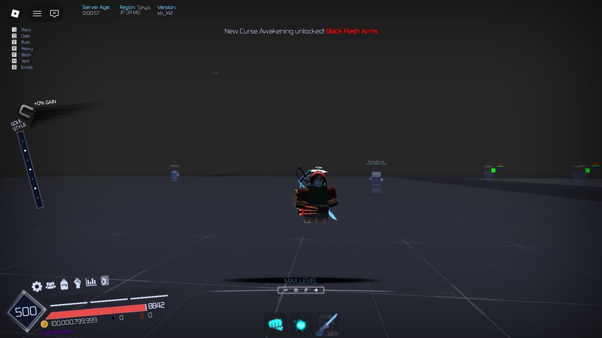 Purified Curse Hand has a chance of being in stock at the Curse Market (Image via Roblox)