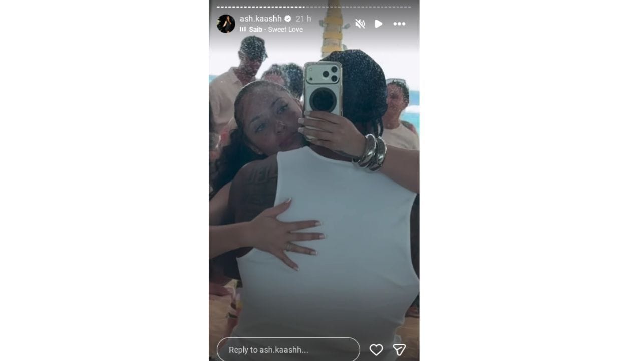 PIC: Josh Jacobs gets intimate with GF Ash Kaashh in St. Barts as Packers  RB enjoys offseason
