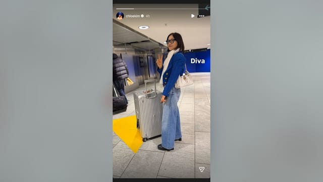 Myles Garrett’s GF Chloe Kim shows off $9,970 Chanel purse with blue Balmain jacket (image credit: instagram/chloekim)