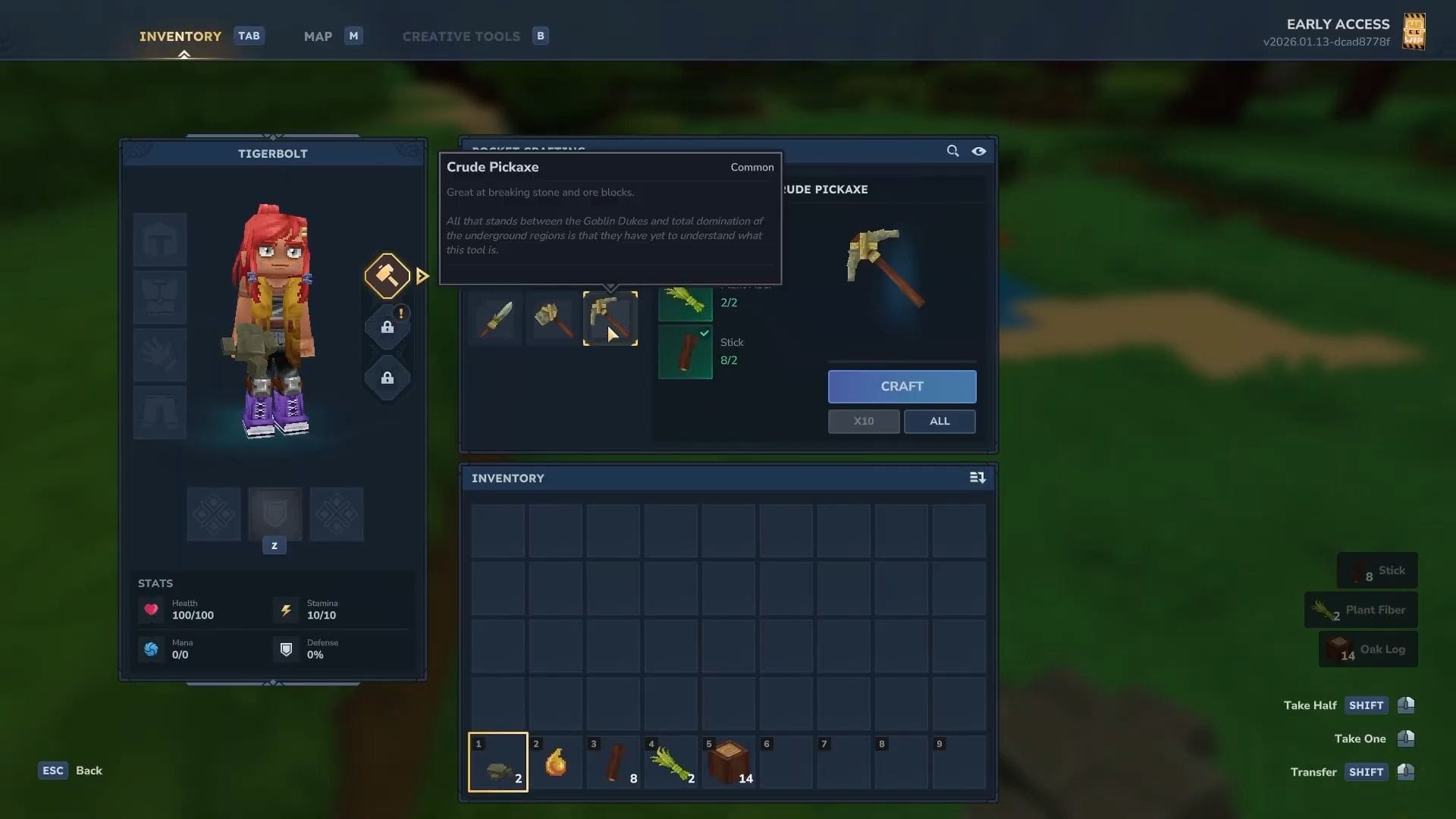 Head to the inventory and make it happen (Image via Hypixel Studios || YouTube/@Tigerbolt12)