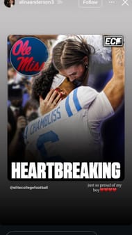 Instagramový příběh Aliny Anderson