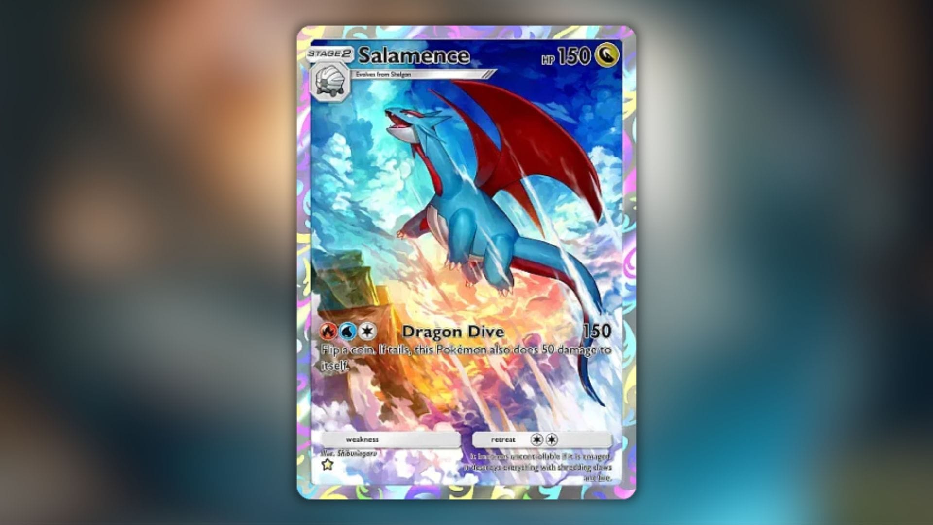 Salamence's One Star card (Image via The Pokemon Company)