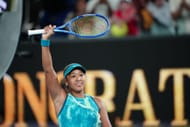 Naomi Osaka celebrates her women's singles first-round win at the 2026 Australian Open (Source: Getty)