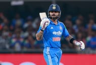 Virat Kohli during his innings of 124. (Image Credits: BCCI X)