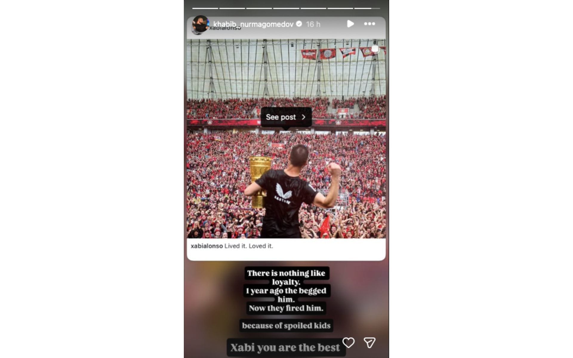 Screenshot via @khabib_nurmagomedov on Instagram