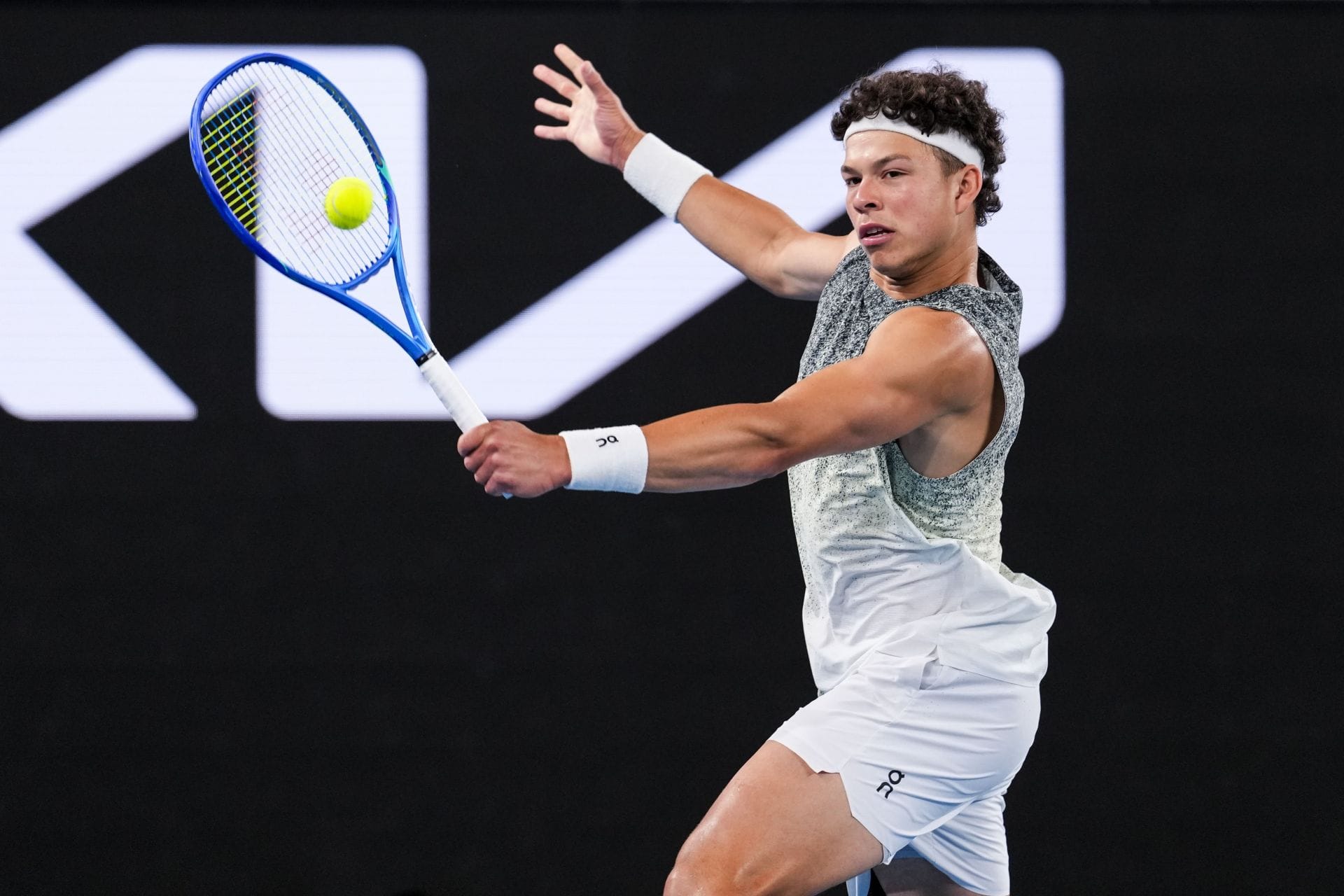 Ben Shelton in action at the 2026 Australian Open (Source: Getty)